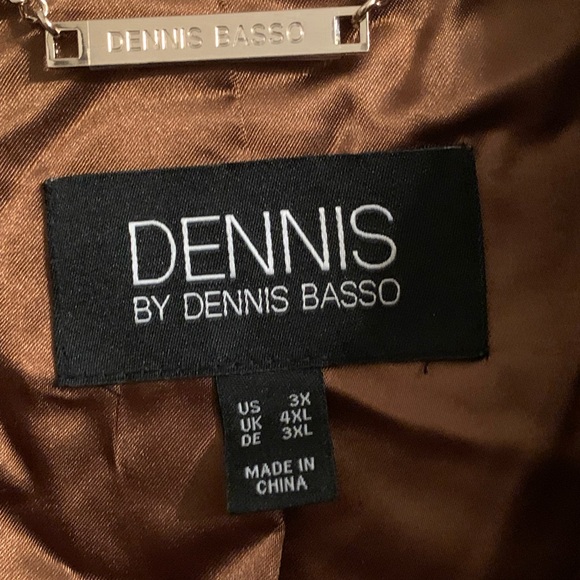 DENNIS BASSO Brown Faux Fur Coat, NEW - Picture 6 of 9